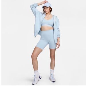 NWT Nike One Dri-Fit Blue High Rise 8” Length Athletic Biker Shorts